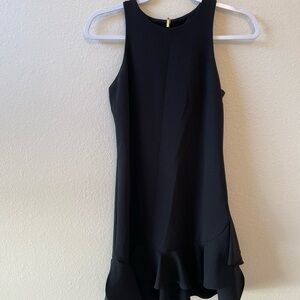 Black Sleeveless Ruffle-Hem Dress - Classic Women's Style